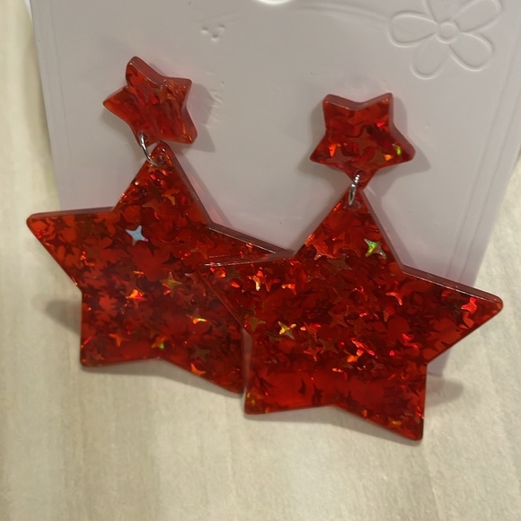 Free People Red Seeing Stars Earrings - Picture 10 of 13